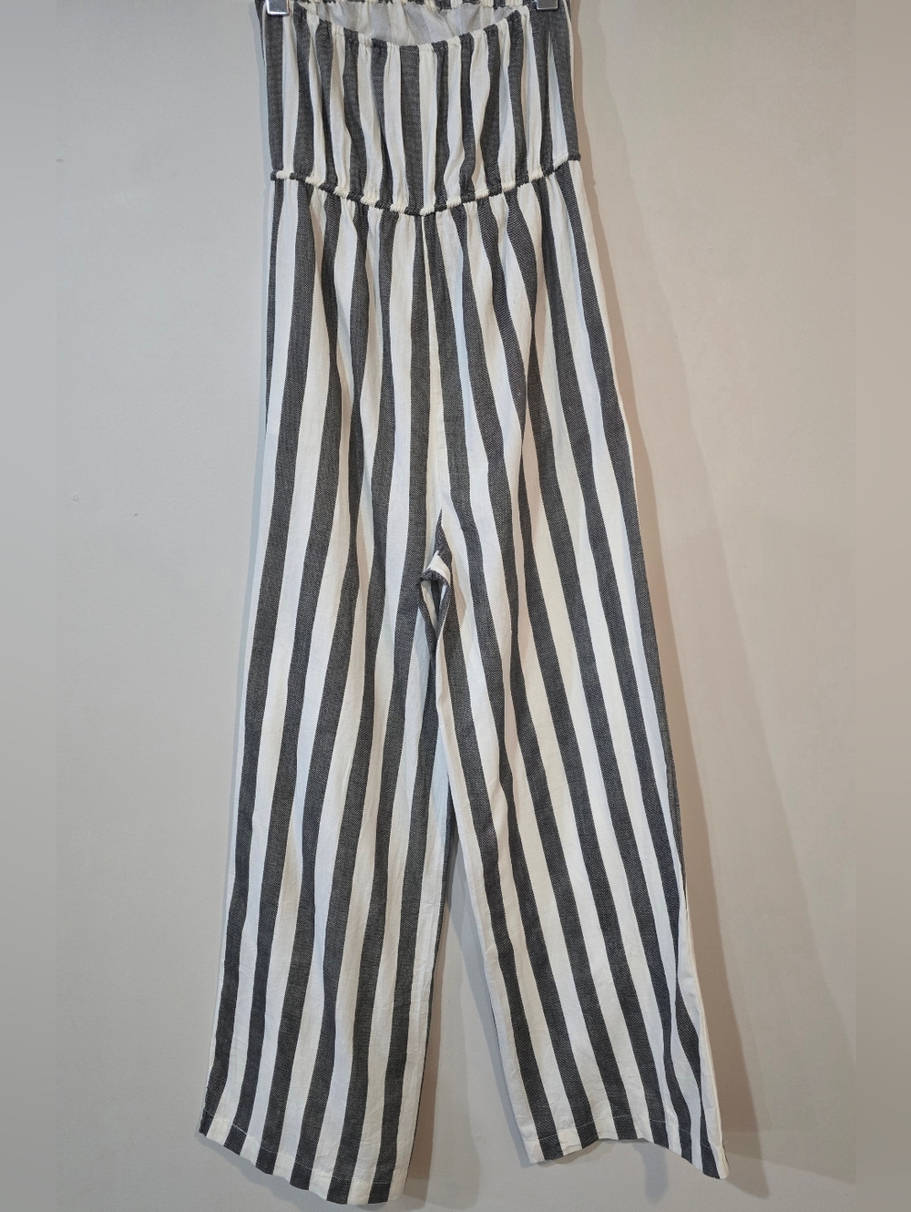 GOA JAPNA BEACHWEAR GREY & WHITE BOHO Tassel Waist JUMPSUIT. SIZE M - Picture 4 of 5